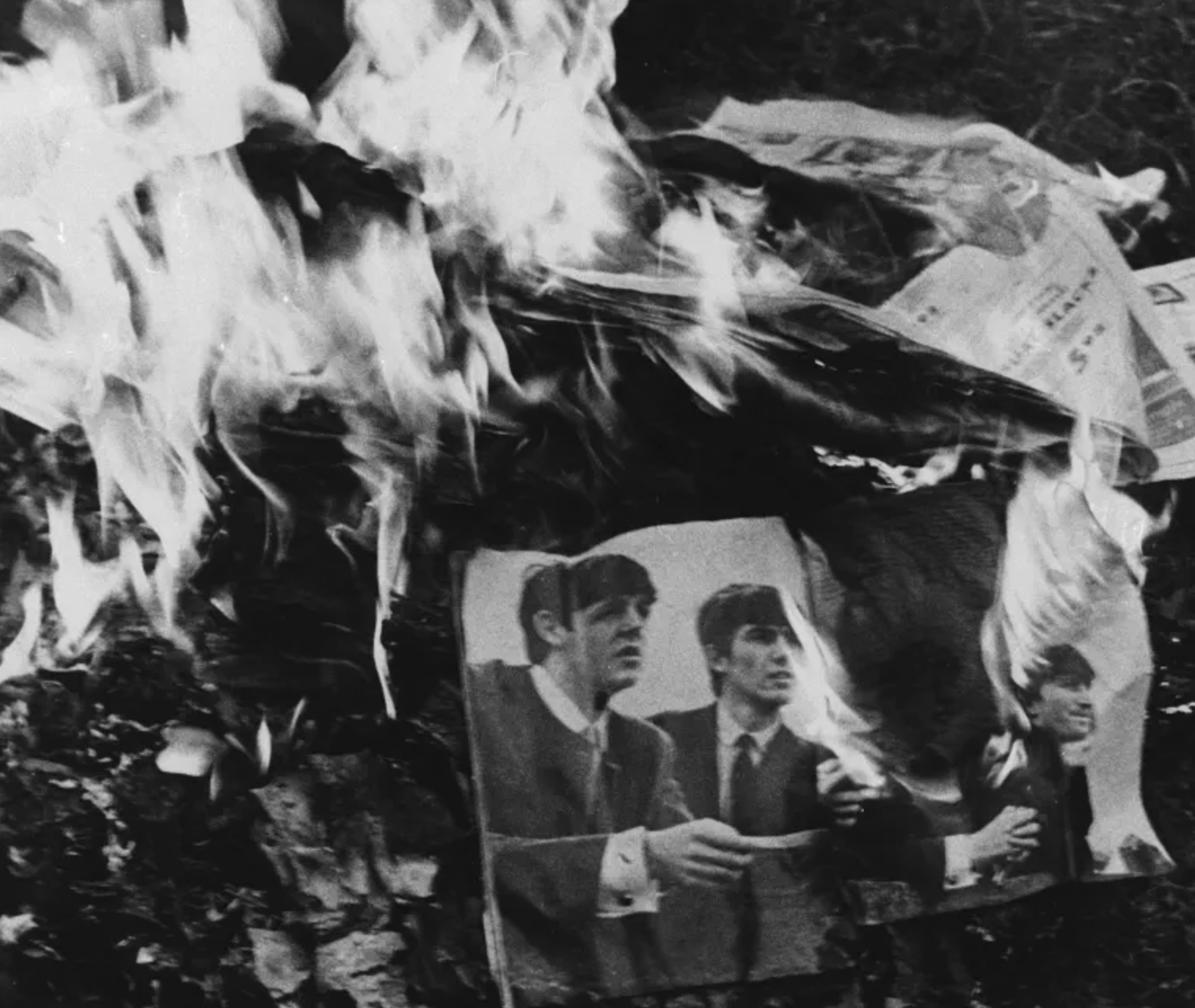 burning beatles records 1966 - Black